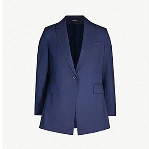 Theory Etiennette Wool Blazer - Sea Blue - Size 4